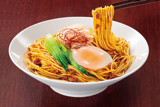 乾麺物語汁なし担々麺の調理例
