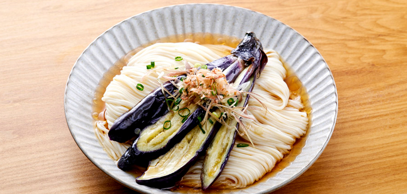 丸ごと焼き茄子のぶっかけそうめんへのリンク