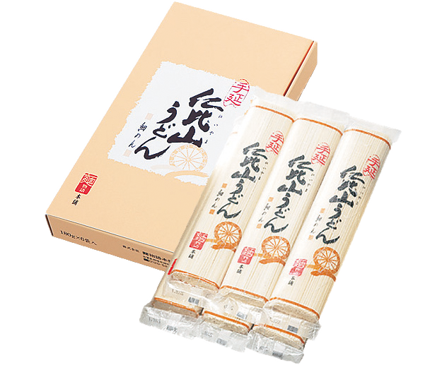手延仁比山うどん（細めん）のパッケージ